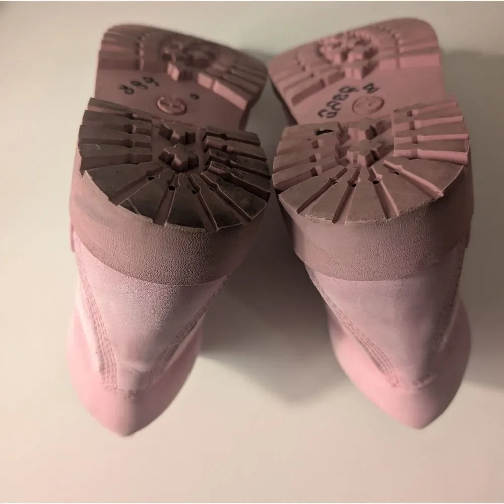Timberland Girls' 6-inch Premium Pink Leather  Waterproof Boots (3)